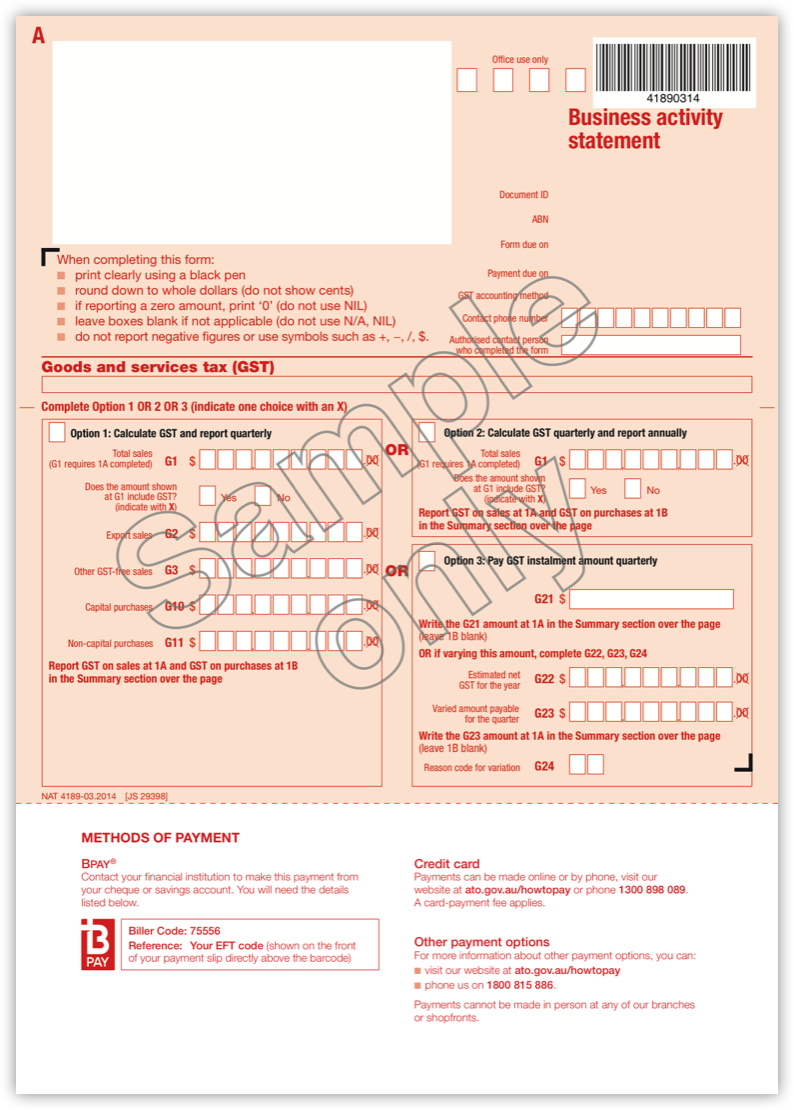 Paper BAS Form